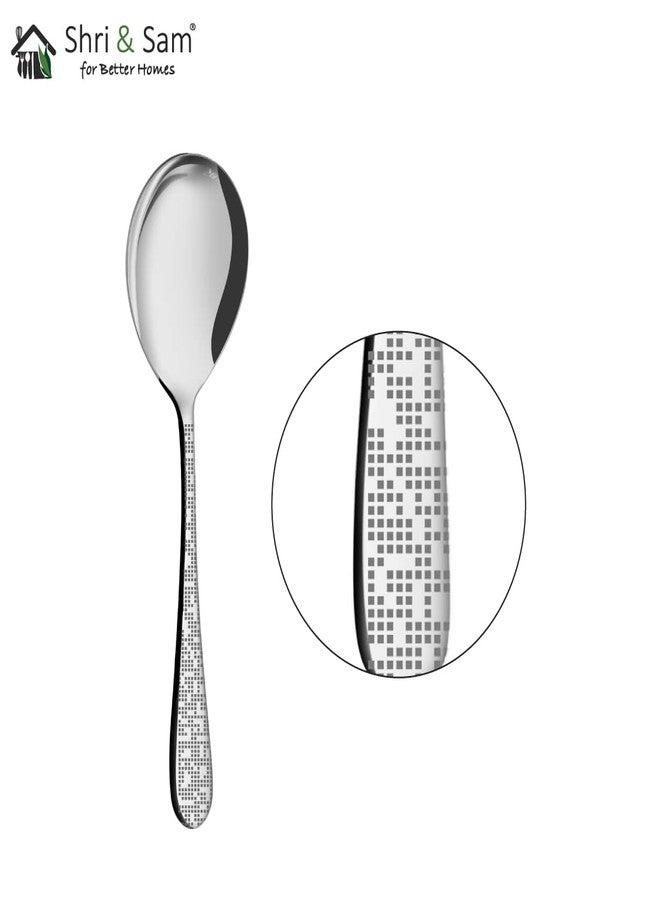 Shri & Sam Stainless Steel Monika with Laser Serving Spoon,2 Pieces - Image 3